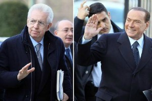 Progression de Silvio Berlusconi en marge des élections de février